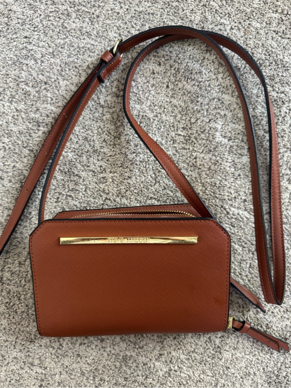 Steve Madden brown small wallet purse multi pocket Crossbody Bag